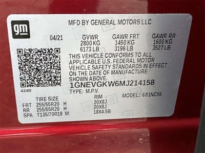 2021 Chevrolet Traverse AWD LT Cloth