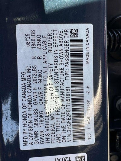 2026 Honda Civic Sport