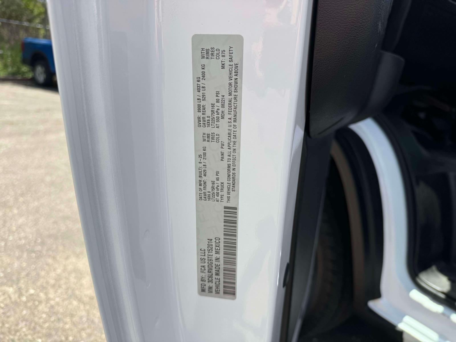 2026 RAM ProMaster 2500 Cargo Van Tradesman High Roof 159' WB w/Pass Seat