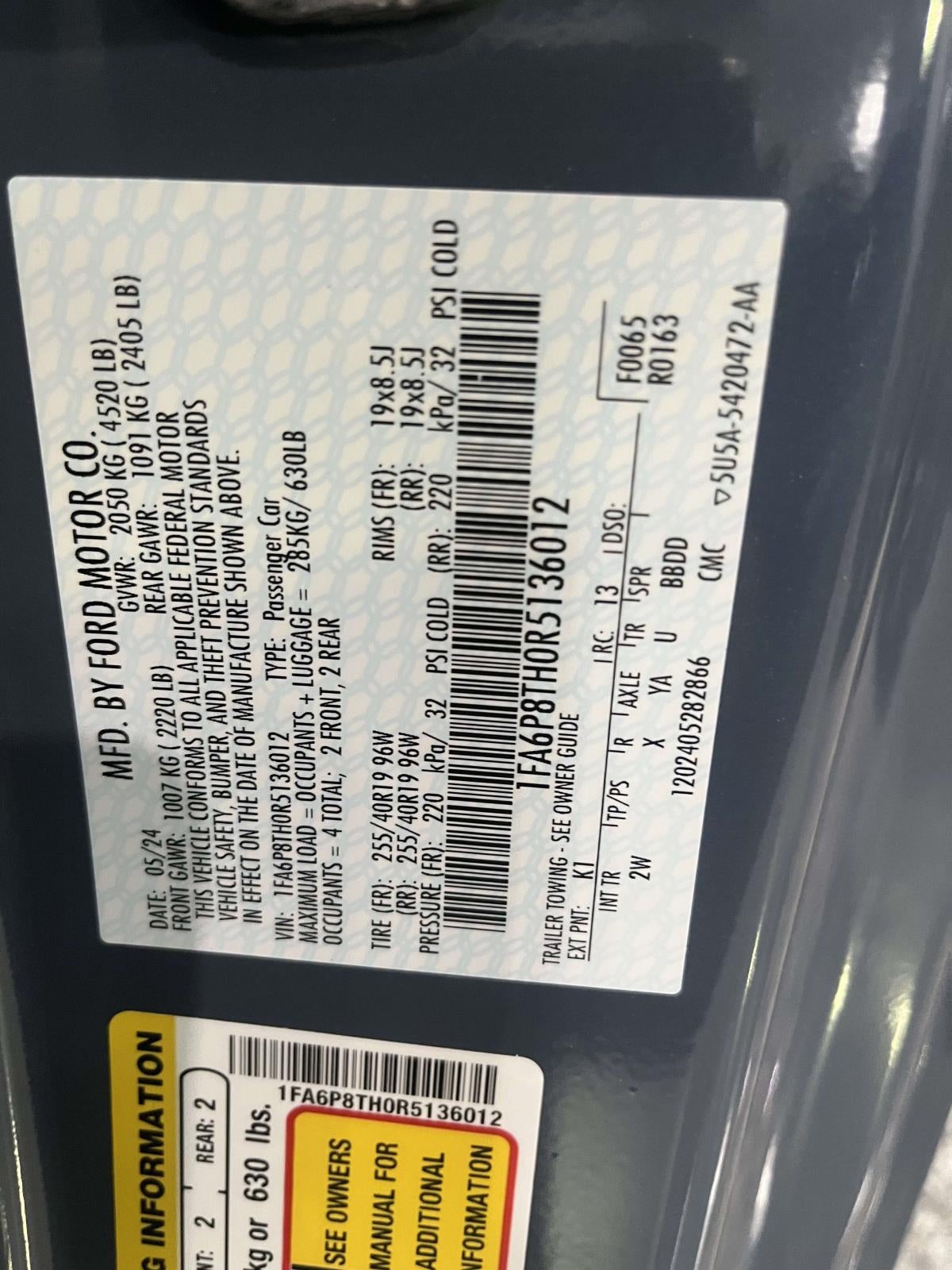 2024 Ford Mustang EcoBoost Fastback