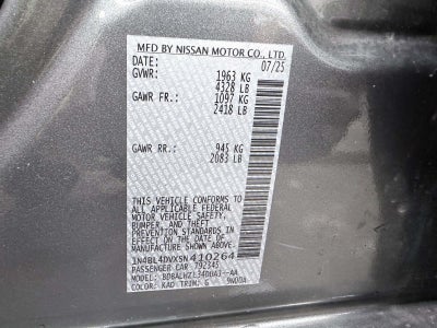2025 Nissan Altima SV FWD