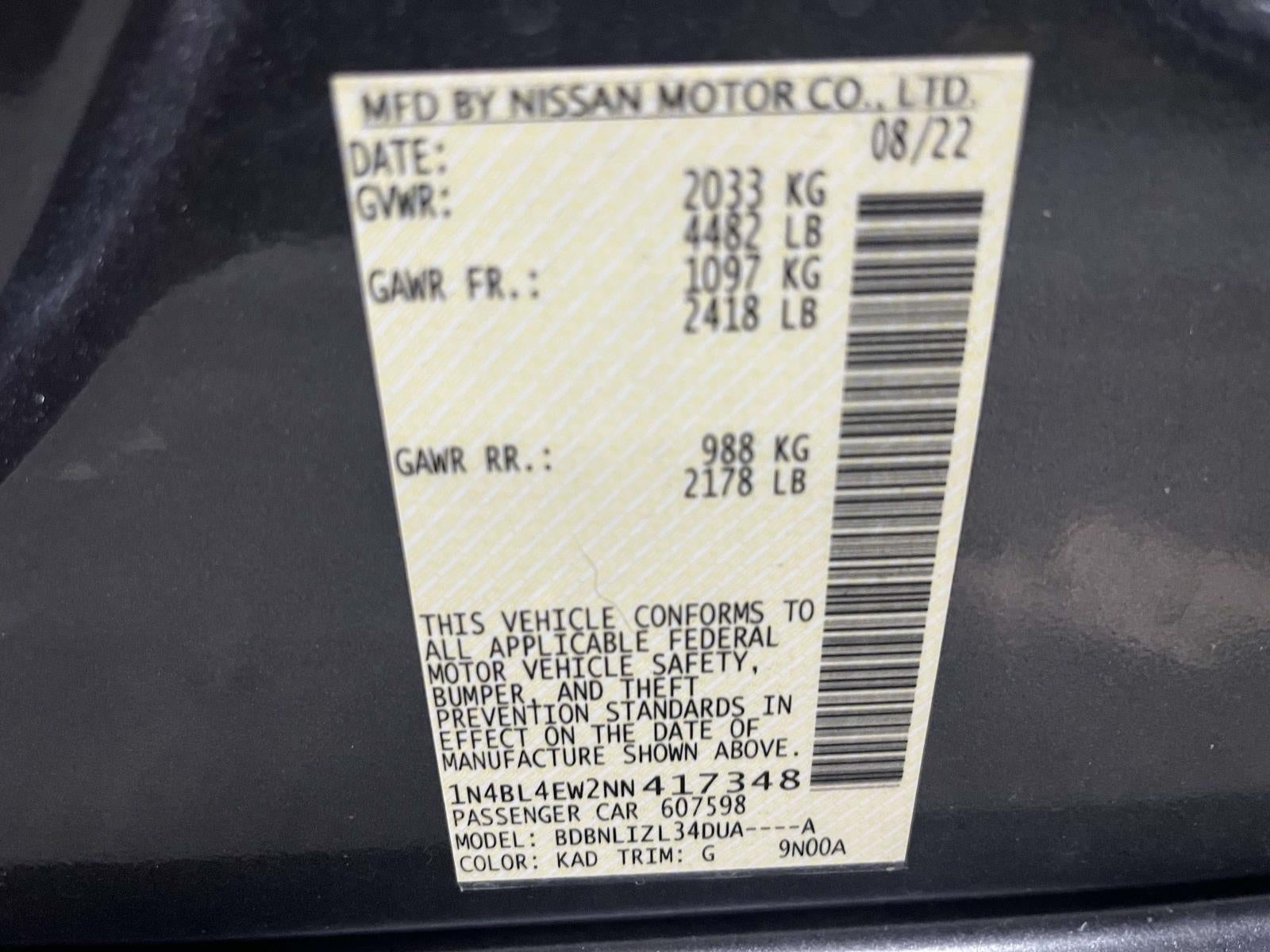 2022 Nissan Altima SL Intelligent AWD