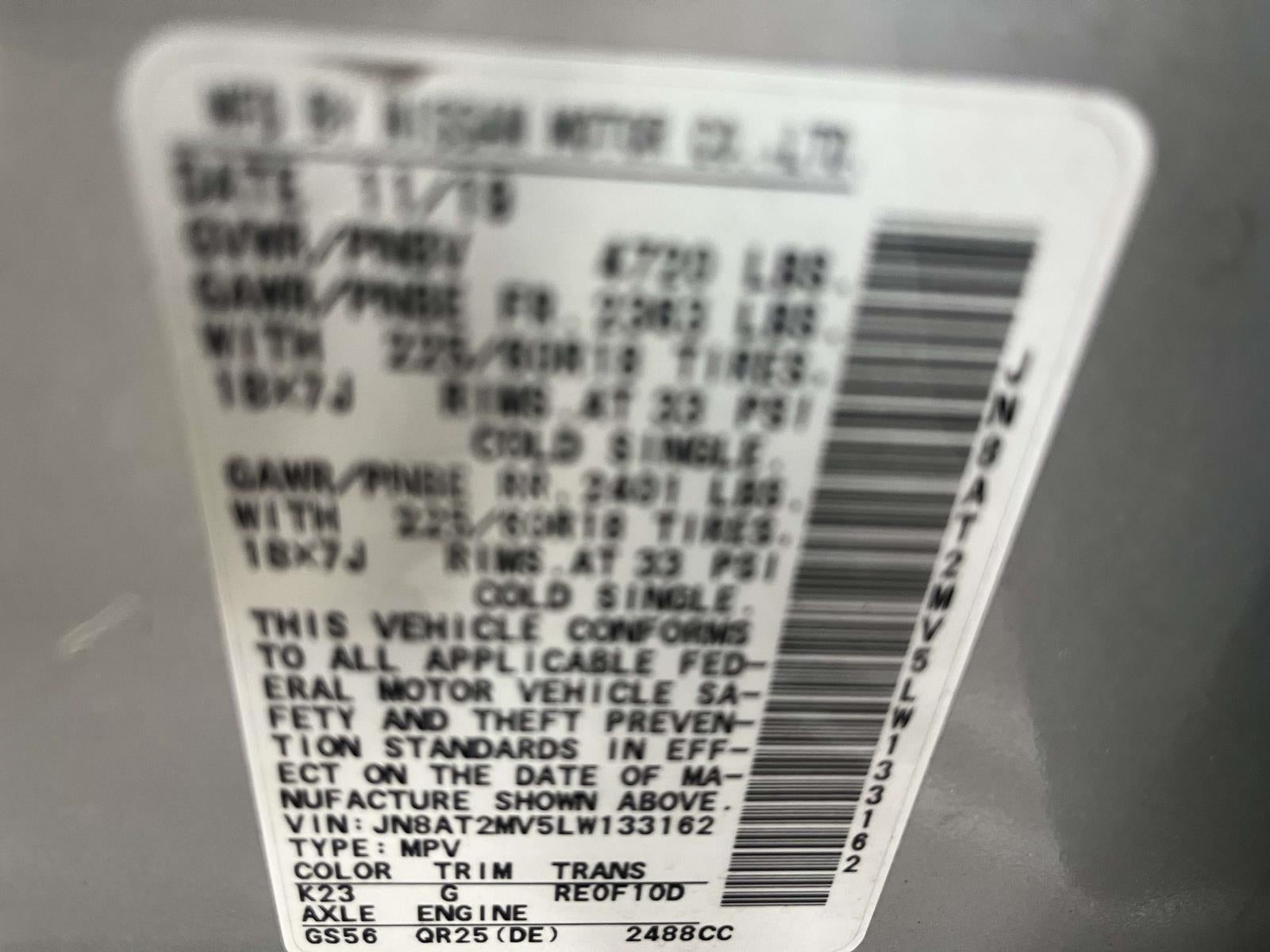 2020 Nissan Rogue SV Intelligent AWD