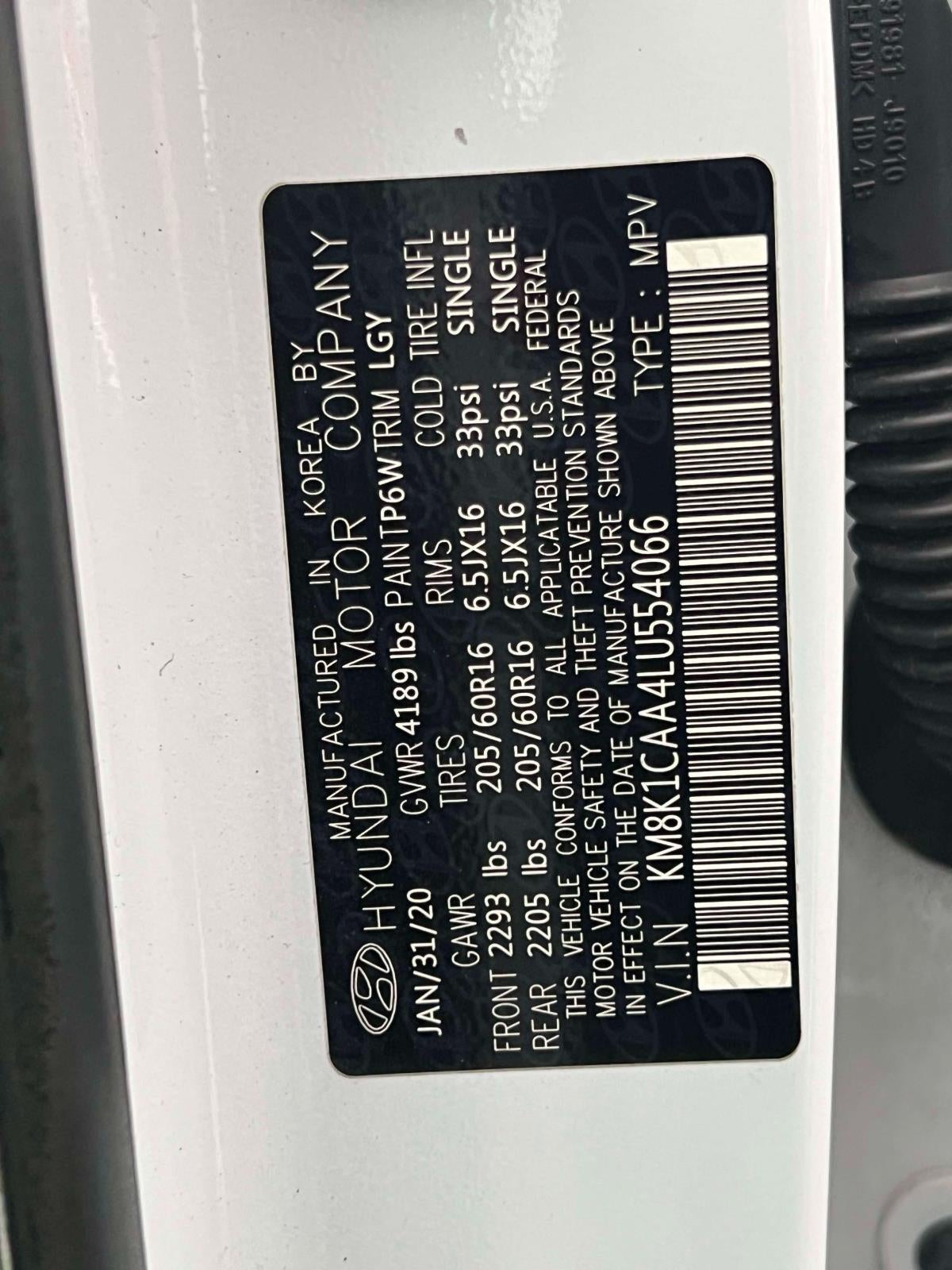 2020 Hyundai Kona SE