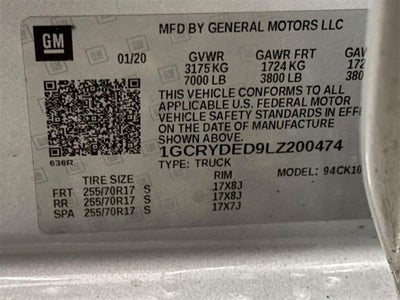 2020 Chevrolet Silverado 1500 4WD Double Cab Standard Bed LT