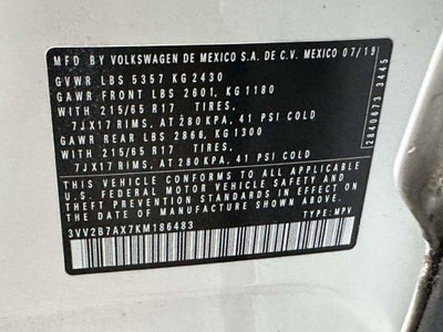 2019 Volkswagen Tiguan 2.0T SE