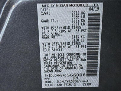 2019 INFINITI QX60 LUXE