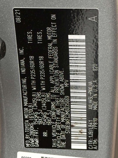 2021 Toyota Sienna Platinum