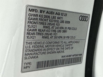 2023 Audi Q8 Premium 55 TFSI quattro Tiptronic