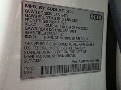 2023 Audi Q8 Premium 55 TFSI quattro Tiptronic