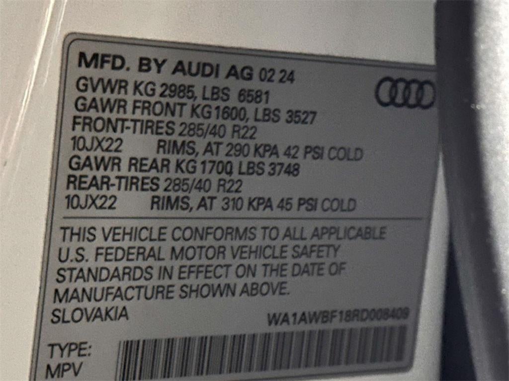2024 Audi SQ8 Premium Plus 4.0 TFSI quattro