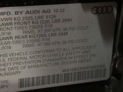 2023 Audi Q3 Premium 45 TFSI S line quattro Tiptronic