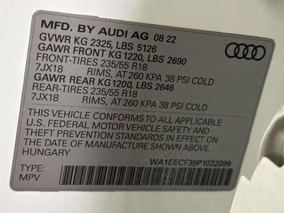 2023 Audi Q3 Premium Plus 45 TFSI S line quattro Tiptronic