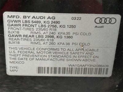 2022 Audi Q5 Premium 45 TFSI S line quattro S tronic