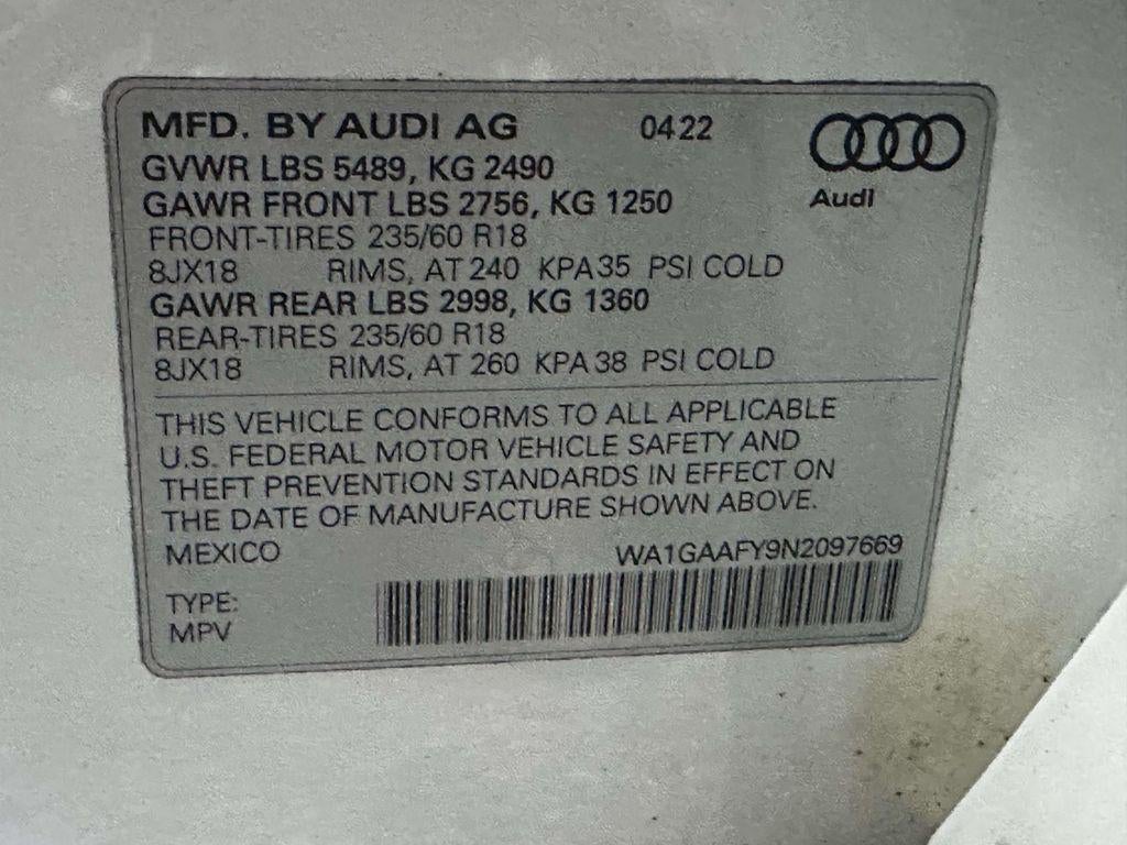 2022 Audi Q5 Premium 45 TFSI S line quattro S tronic