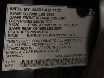 2023 Audi Q7 Premium Plus 45 TFSI quattro Tiptronic