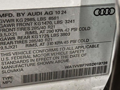 2025 Audi Q7 Prestige 55 TFSI quattro Tiptronic