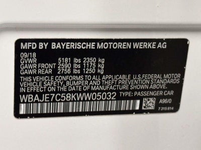 2019 BMW 540i xDrive