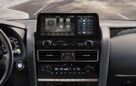 2023 Nissan Armada touchscreen and front console | Empire Nissan of Bay Ridge in Brooklyn NY
